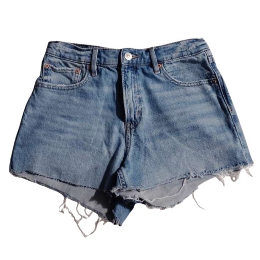 American Eagle Outfitters Denim Distressed Cutoff Shorts Size 2‎ Light Wash